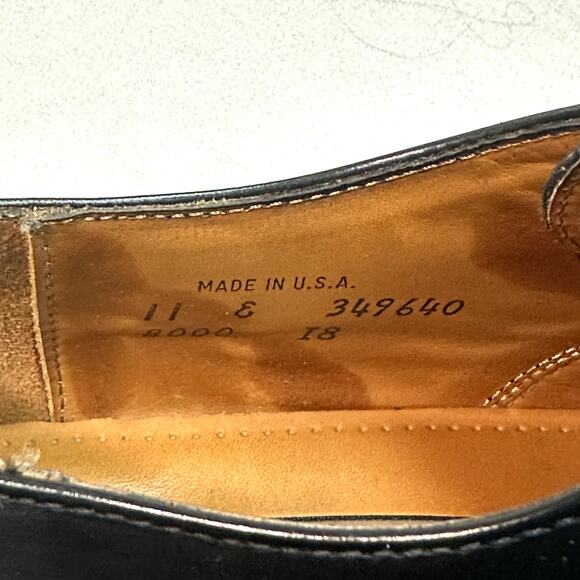 VGUC Rancourt & Co. x Cole Haan Cap Toe Derby Black Calf Maine USA 11 Wide E - Picture 12 of 13